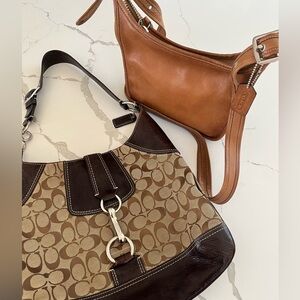 TWO authentic 90s vintage coach bags